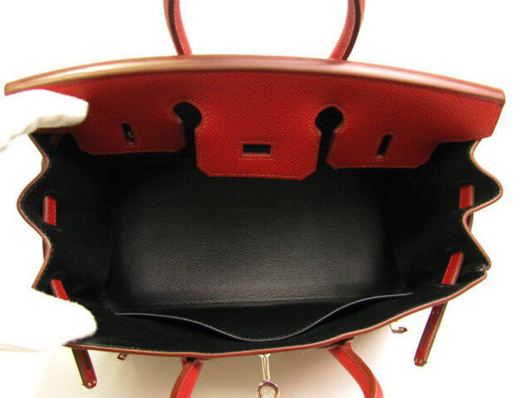 エルメス バーキン25(スペシャルオーダー)エプソン/ルージュガランス×ブラック